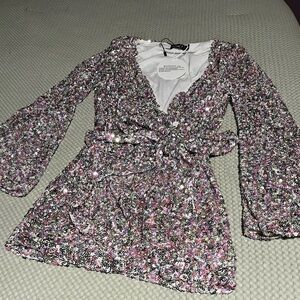 Boohoo Sequin Embellished Dress
